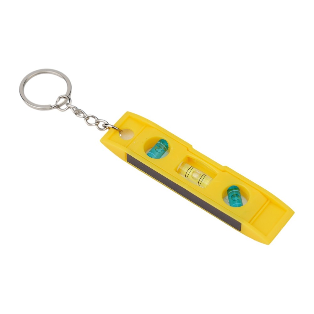 Small Magnetic Level Linear Bubble Level with Keychain for Easy Hanging