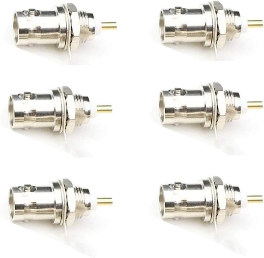 BNC Chassis Panel Mount Socket Female Jack Solder Type Connectors silver