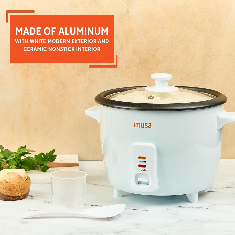 Electric Rice Cooker 16 Cup Cooked 8 Cup Uncooked – Ceramic Nonstick Pot, Multi