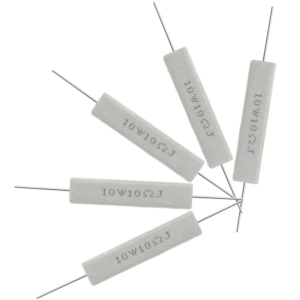 10PCS 10W 10 Ohm Ceramic Resistor, Power Resistor Assortment Cement Resistor ...