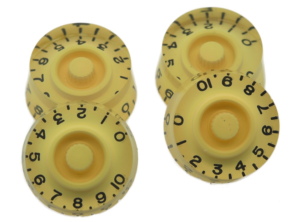 Set of 4 LP Speed Knobs Control Knobs Vintage Cream Fits Les Paul Guitar