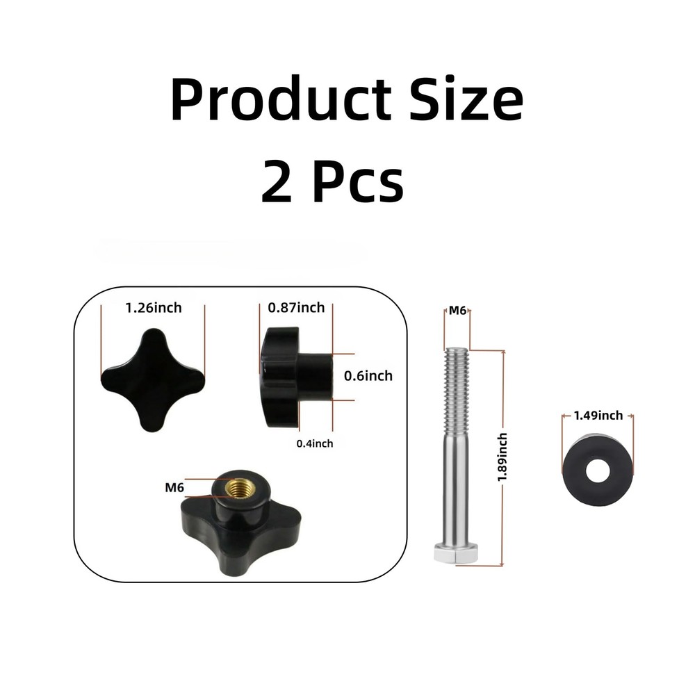 SZHSYJY 2 Set Rollator Walker Replacement knobs,Universal,Replacement Black