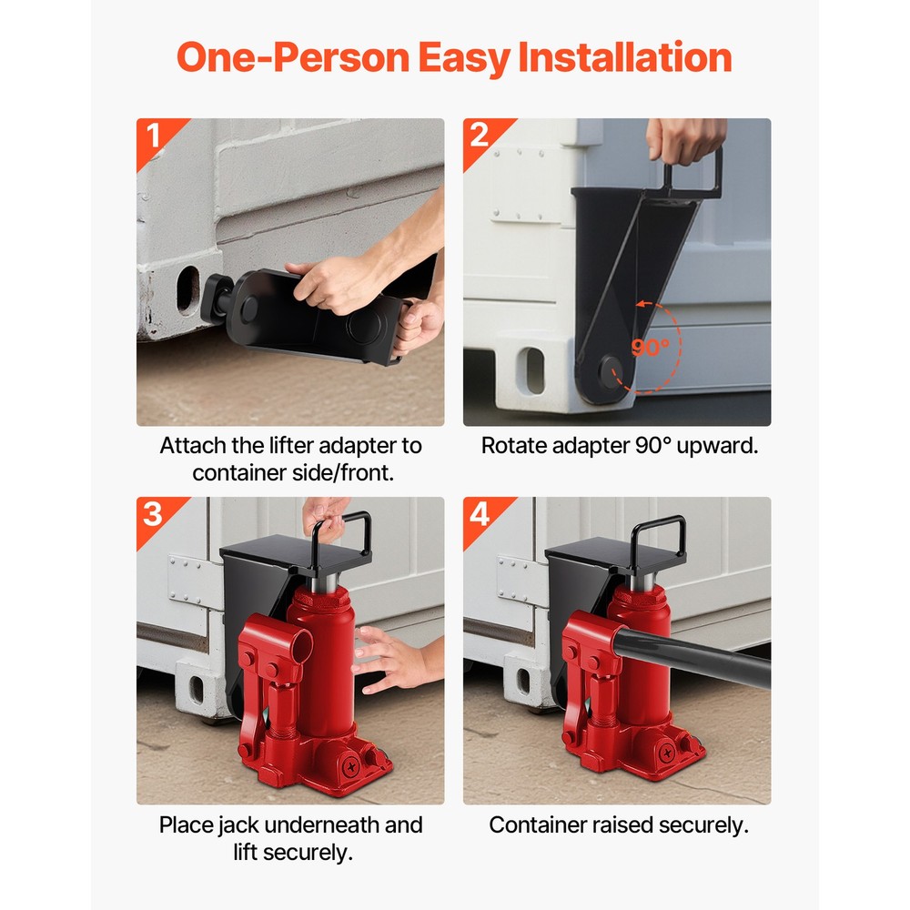 Uimoso 1-Pack Shipping Container Jack Lug with Handle for Leveling and Storage