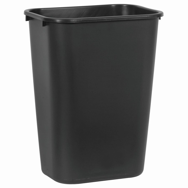 Durable Stackable Open-Top Trash Can Rectangular Design Home Office Bathroom Use