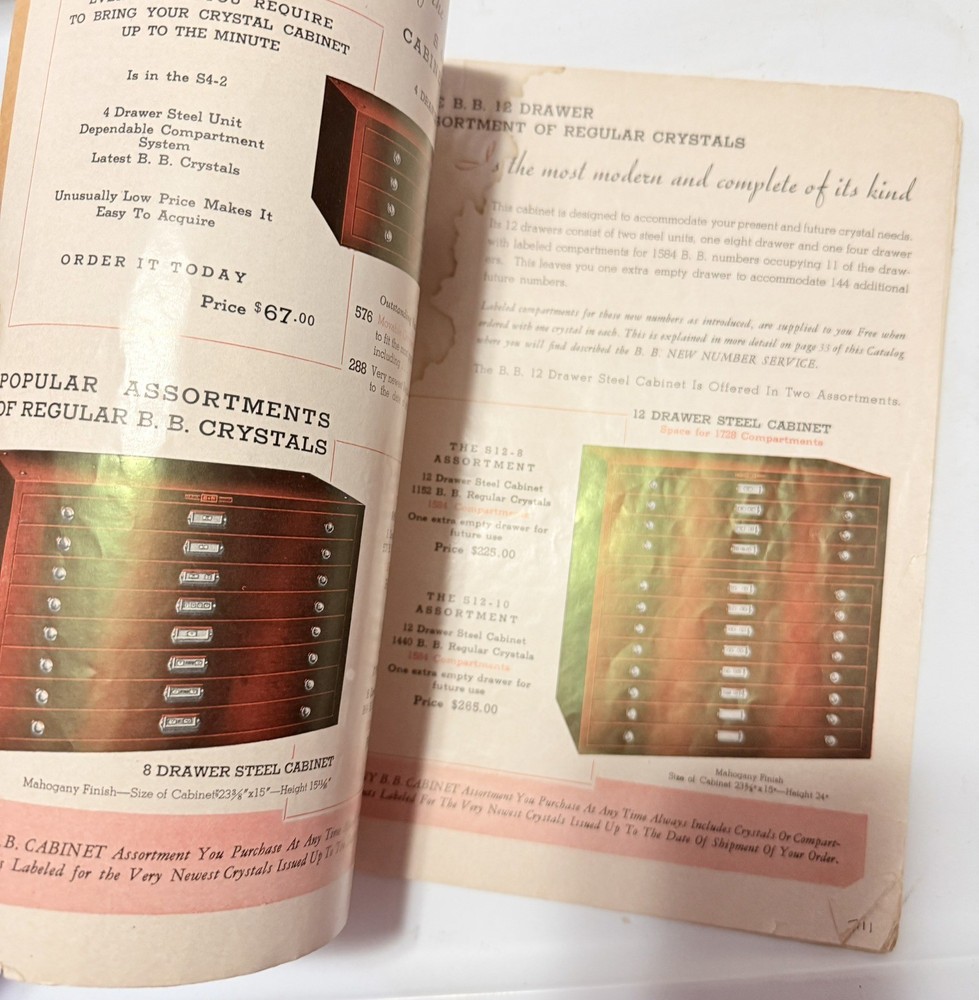 Vintage 1952 BB Watch Crystal Catalog Reference Guide