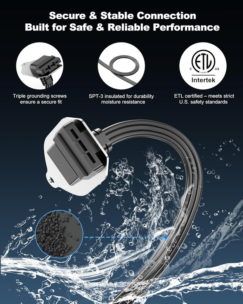 EZ Connect Power Cord for Insinkerator Garbage Disposal, 4FT Plug-In Cable Compa