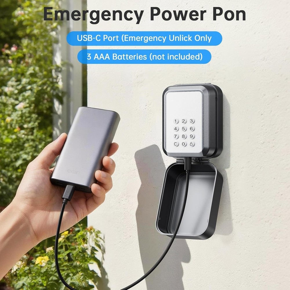 Smart Bluetooth Lock Box with PIN Code & Waterproof for Airbnb Access