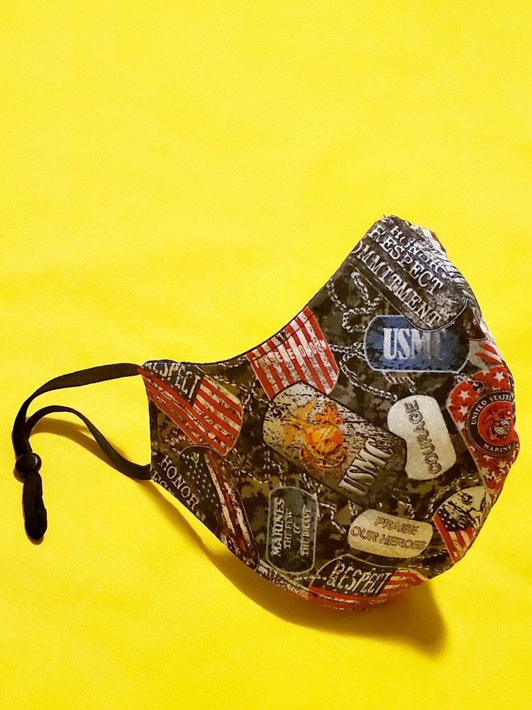 Military Marines Dog Tags Adjustable Face Mask