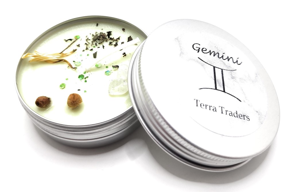 Gemini Zodiac Charged Candle
