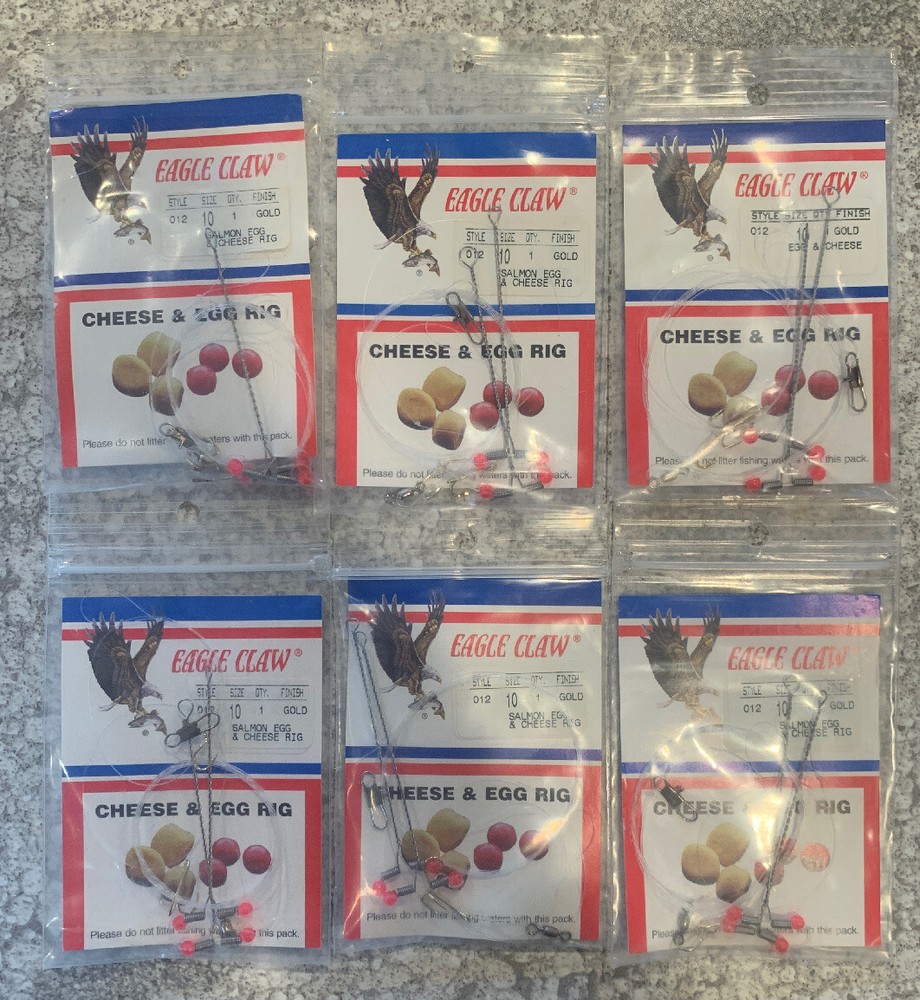 Eagle Claw Salmon Egg And Cheese Rigs 6 Packs