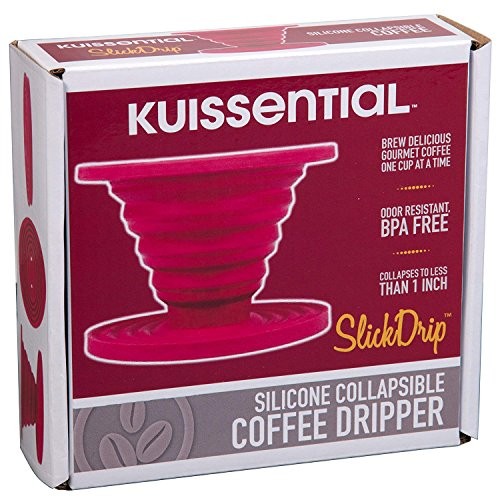 SlickDrip- Collapsible, Reusable Silicone Coffee Dripper- Filter Cone- Easy