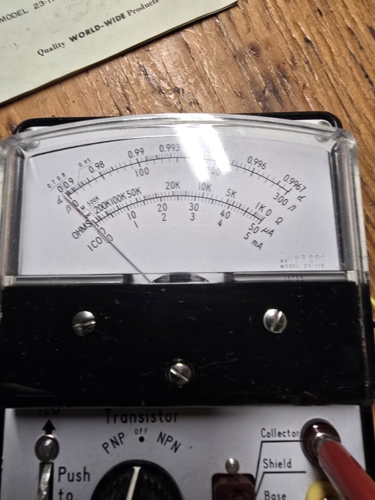 MIDLAND TRANSISTOR CHECKER, MODEL 23-115, ELECTRONICS, VERY GOOD CONDITION