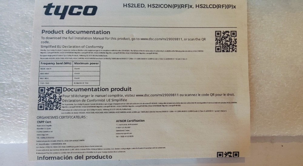 2 DSC HS2LCDRF9ENG N PowerSeries Neo LCD Keypad PowerG Transceiver *New*