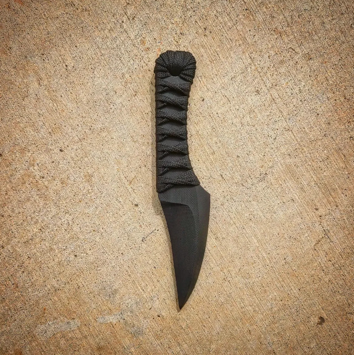 Revenant Corps Carrion Fixed Dagger 3.25" Black G10 Construction/Wrapped Handle