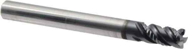 Iscar 1/4" Diam, 1/2" LOC, 4 Flute Solid Carbide Roughing & Finishing Corner ...