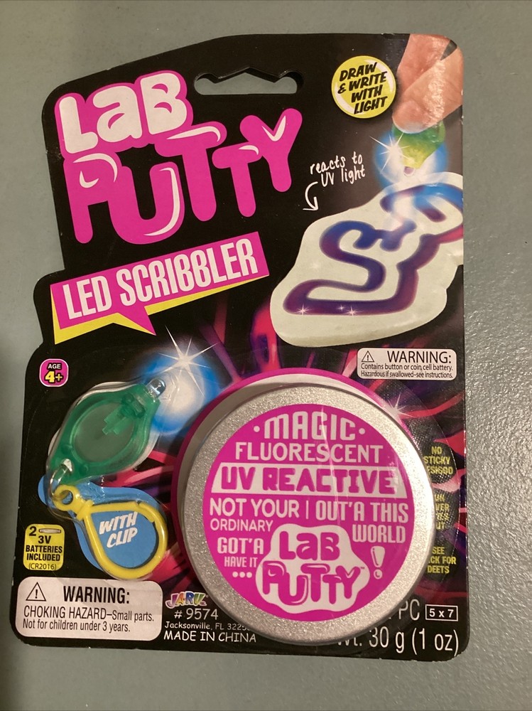 Lab Putty LED Scribbler UV Light Draw & Write with Light Magic Fluorescent New