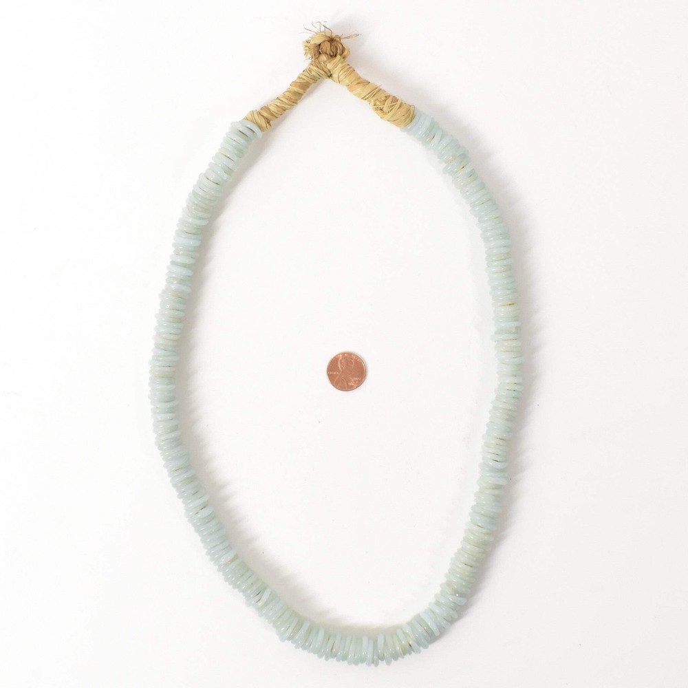 Italian Glass Rings Light Blue Trade Beads