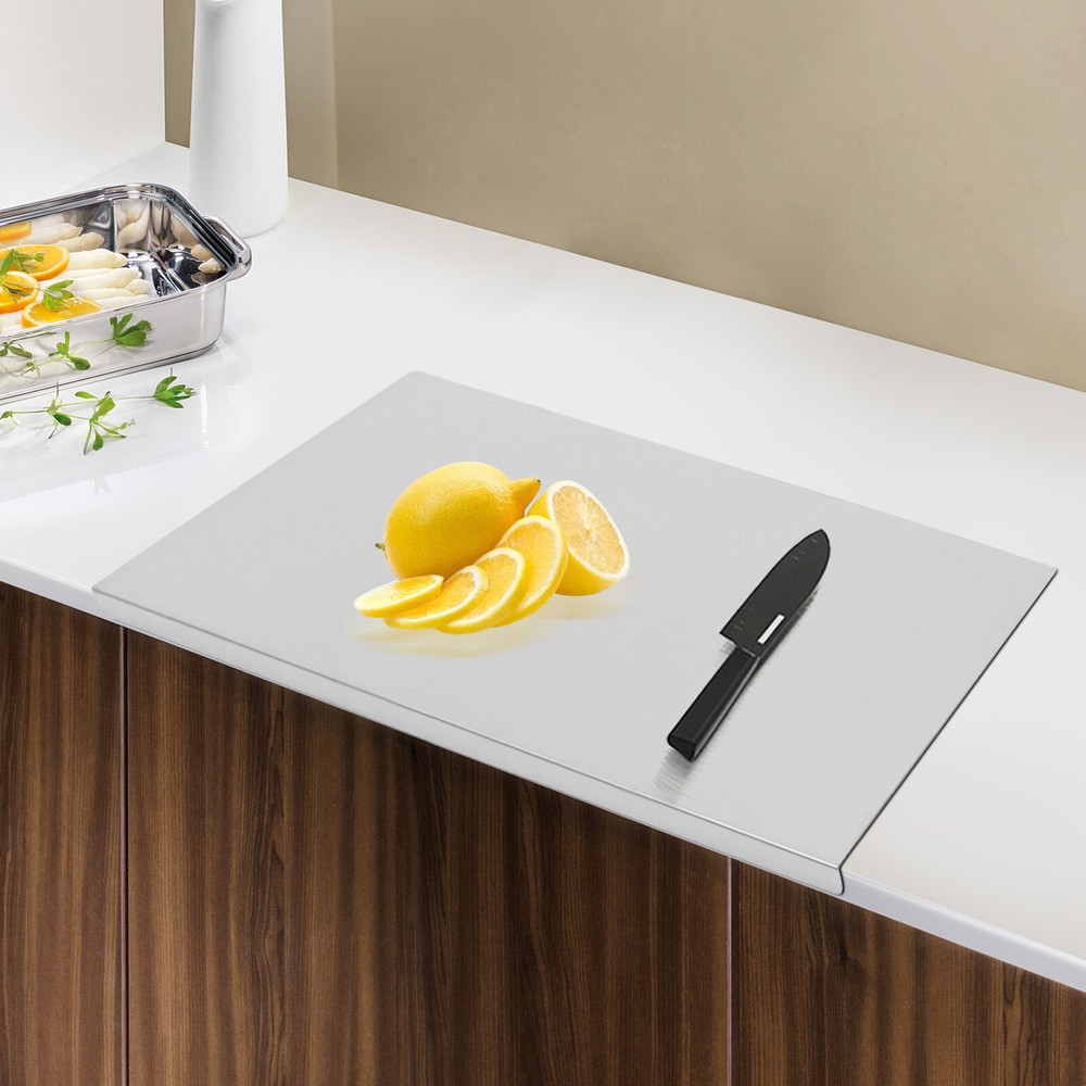 Cutting Board Kitchen Stainless Steel Chopping Board with Front Overhang