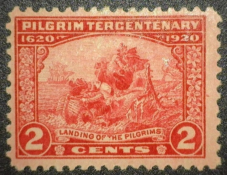 US Scott# 549 Pilgrim Tercentenary Issue  MH - VF - Nice Stamp!!