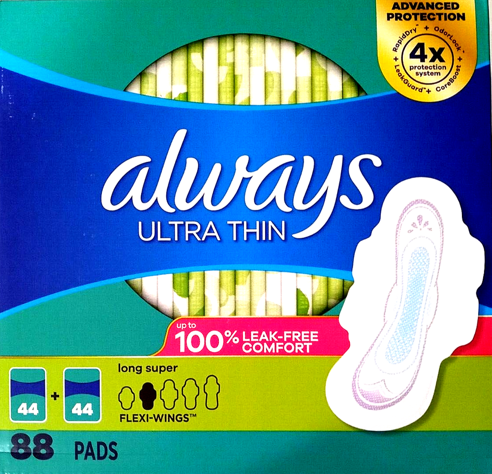 Always Ultra Thin Advanced Protection (4x Protection System) 88 Pads Size 2