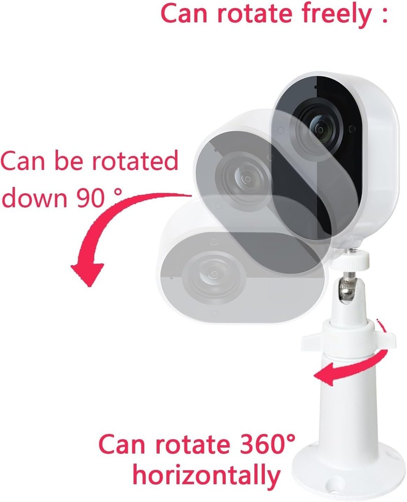 Stainless Steel Adjustable Camera Mount - 360° Rotatable for Secure Installation