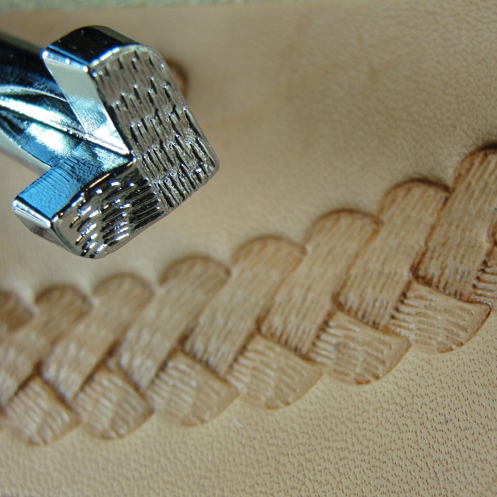 Leather Stamping Tool - D2185 Textured Braid Border Stamp
