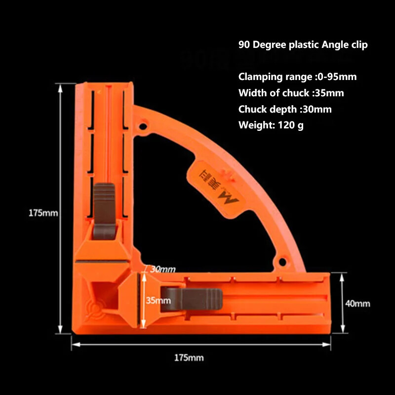 Right Angle Clamp for Clamping Plastic 90 Degree Double Handle Corner Clips