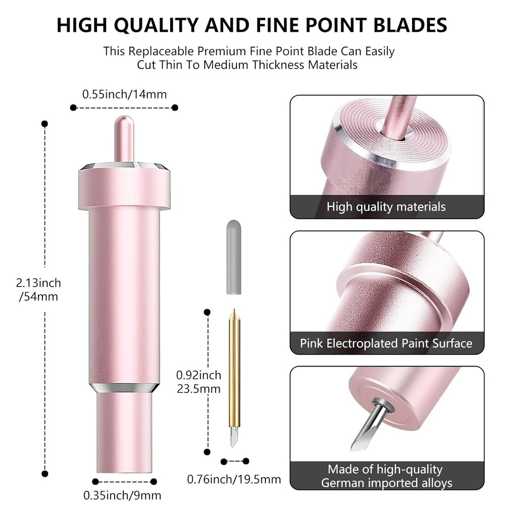 Pink Fine Point Blade for Cricut Maker/Explore - 6 Sharp Blades Included