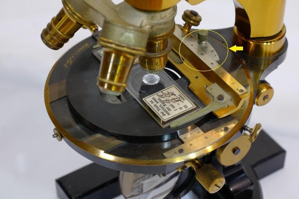 Antique Microscope Accessory – Carl Zeiss Cross Table Centering Glass