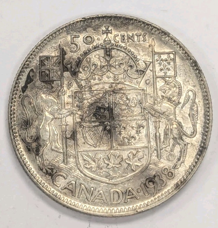 1938-CANADA HALF DOLLAR #T222