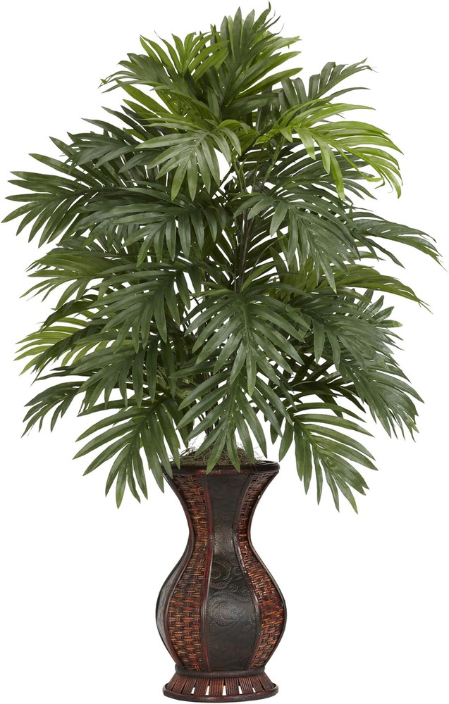 Areca Palm with Urn Silk Plant