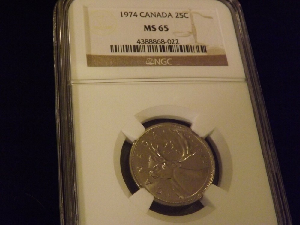 1974    25C      CANADA     NGC MS 65