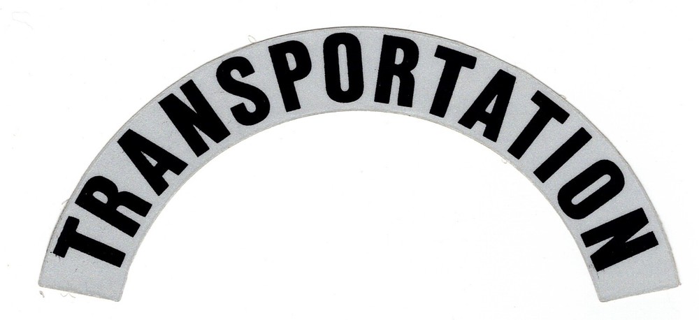 TRANSPORTATION - Highly Reflective Fire Helmet Crescent Decals -  A PAIR
