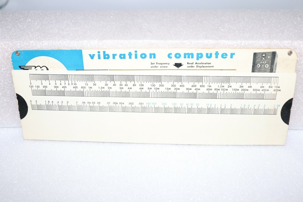 1954 Copr. Slide Chart MB MANUFACTURING Vibration Computer