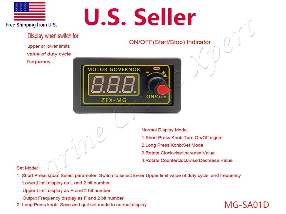 5V-30V Voltage Regulator DC Motor Speed Controller PWM Frequency Duty Cycle