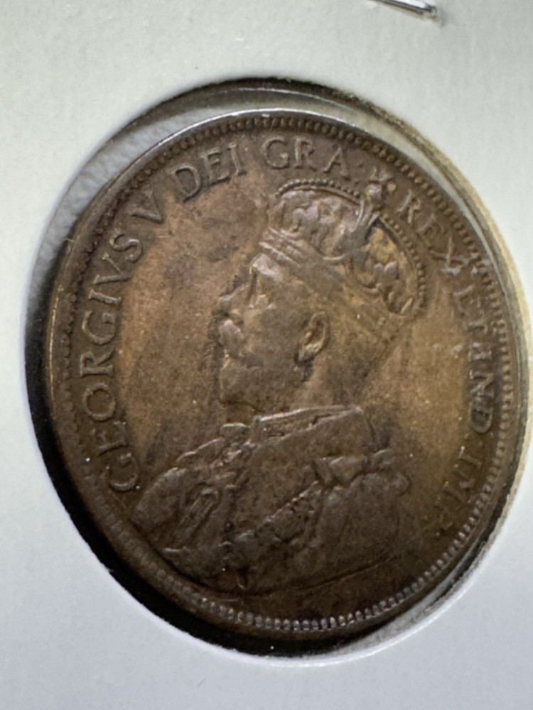1917 Canada Large Cent Bronze Coin Scratched