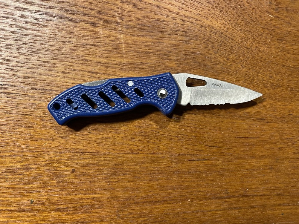 Small Blue Folding Pocket Knife