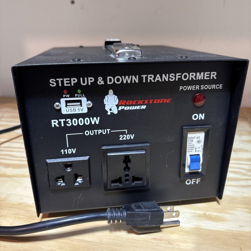 ROCKSTONE POWER Voltage Converter Transformer- Step Up/Down RT3000W