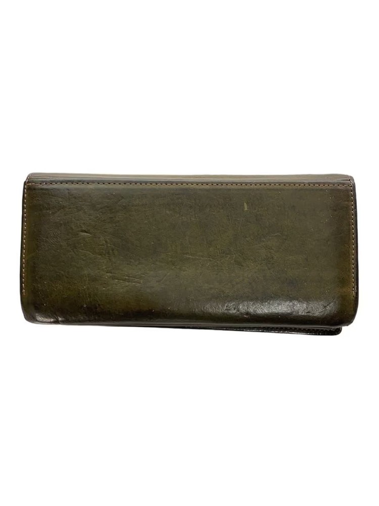 COCOMEISTER Men's KHK Leather Long Wallet, Solid Color