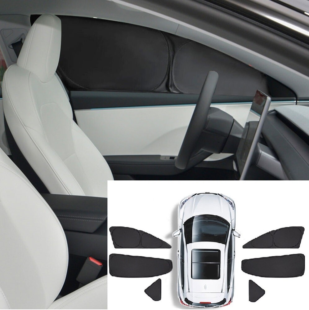 6PCS Side Window Sleep Privacy Blind Shading Sun Shade Cover For Tesla Model 3