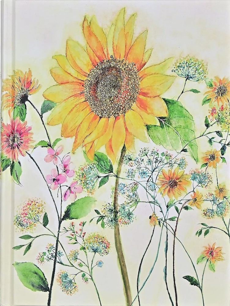 Watercolor Sunflower  Notebook