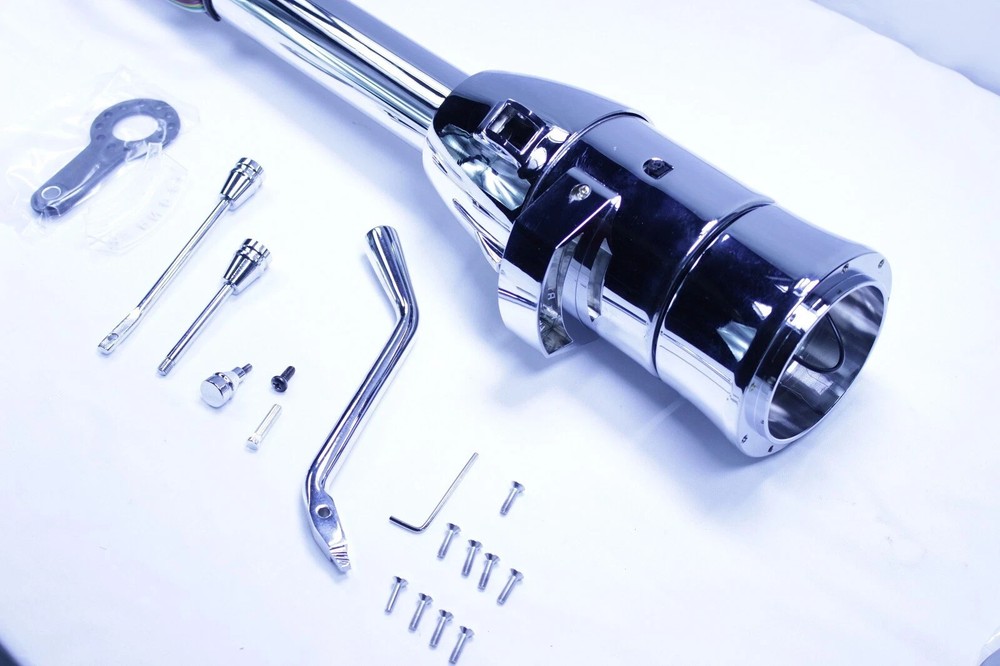 32" Chrome Tilt Steering Column Shift Automatic W/14'' New Age Billet Wheel Kit