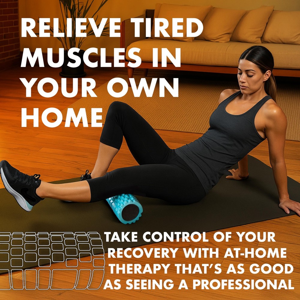 321 Strong Foam Roller - Medium Density Deep Tissue Massager for Muscle Massa...