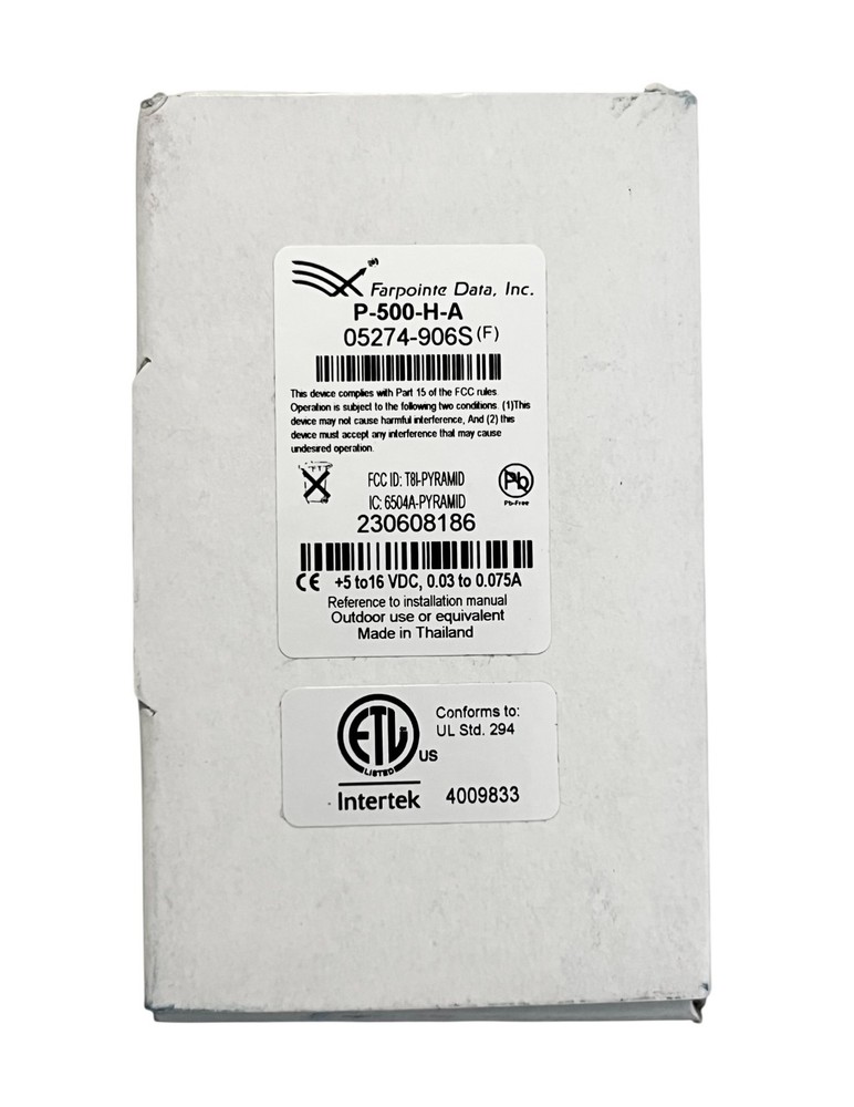 DMP Farpointe Data P-500-H-A Data Alps Proximity Reader Pyramid Series MAXSecure