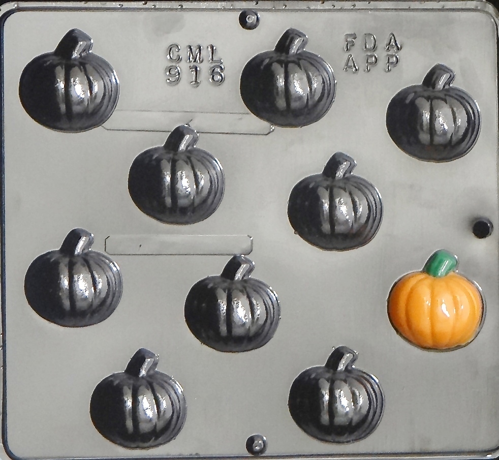 Small Pumpkin Chocolate Candy Mold Halloween  916 NEW