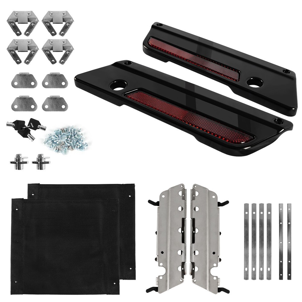 Saddle Bag Latch Lids Hardware Hinge Lock Kit For Harley Touring Glide 1993-2013