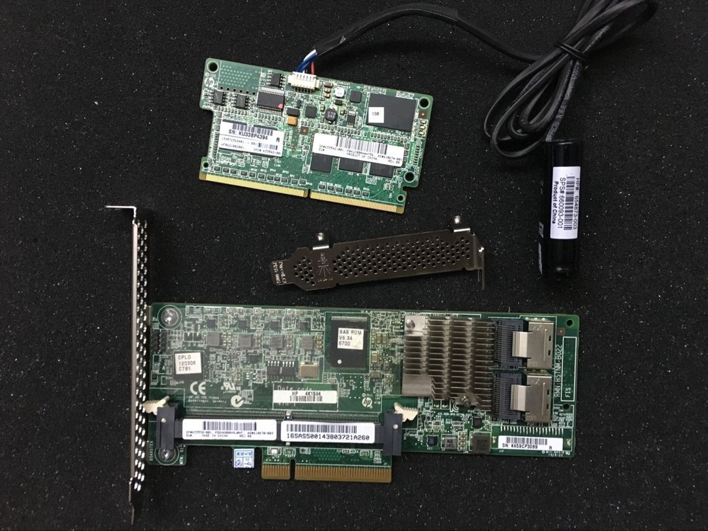 HP G8 Smart Array P420 1GB FBWC 6Gb SAS Controller + 8087 SATA Cable Battery