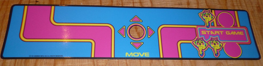 Ms Pac Man Control Panel Overlay CPO