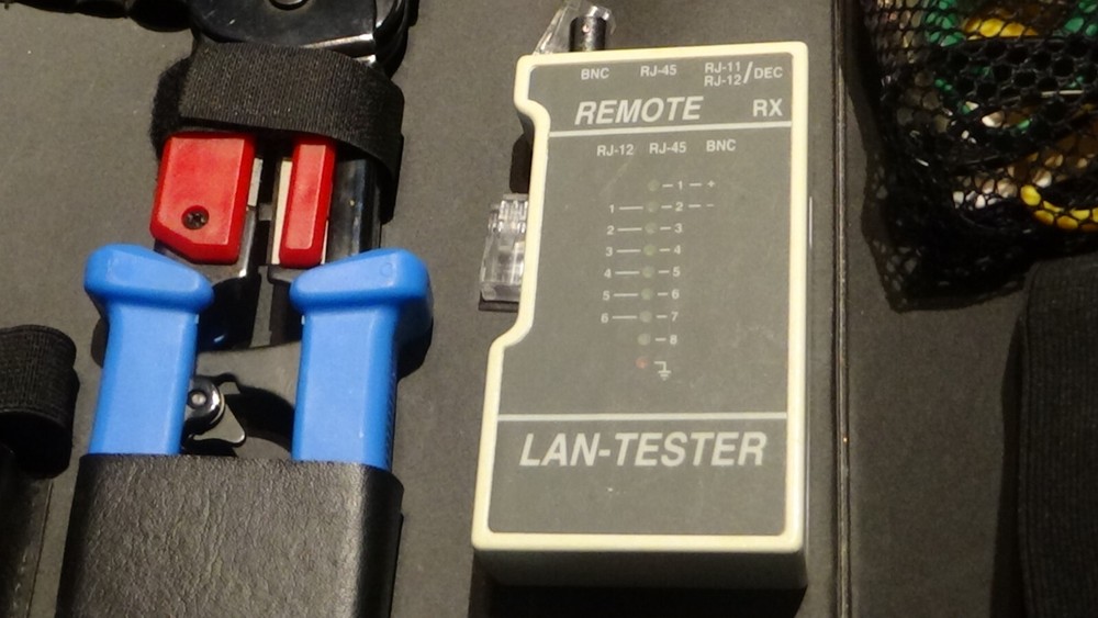 LAN Repair Kit Black Case Wire Cutter & Tester