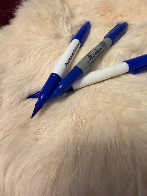 3 Blue  Sharpie Style Self Defense Tactical pens with G10 point EDC